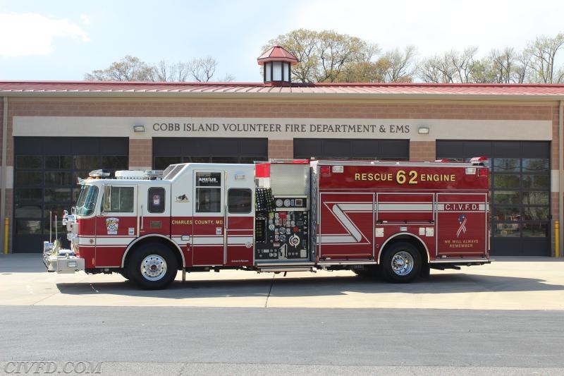 Rescue Engine 62
2005 Pierce
750 Gallons Tank
1250 GPM Pump